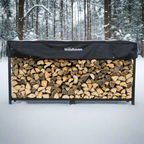 10 ft Steel Firewood Rack Holds 1/2 Cord Plus Woodhaven