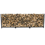 12 ft Steel Firewood Rack Holds 3/4 Cord Woodhaven