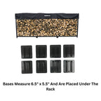 12 ft Steel Firewood Rack Holds 3/4 Cord Woodhaven