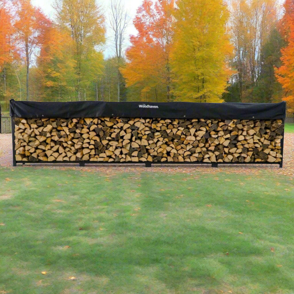 16 ft Steel Firewood Rack Holds 1 Full Cord Woodhaven
