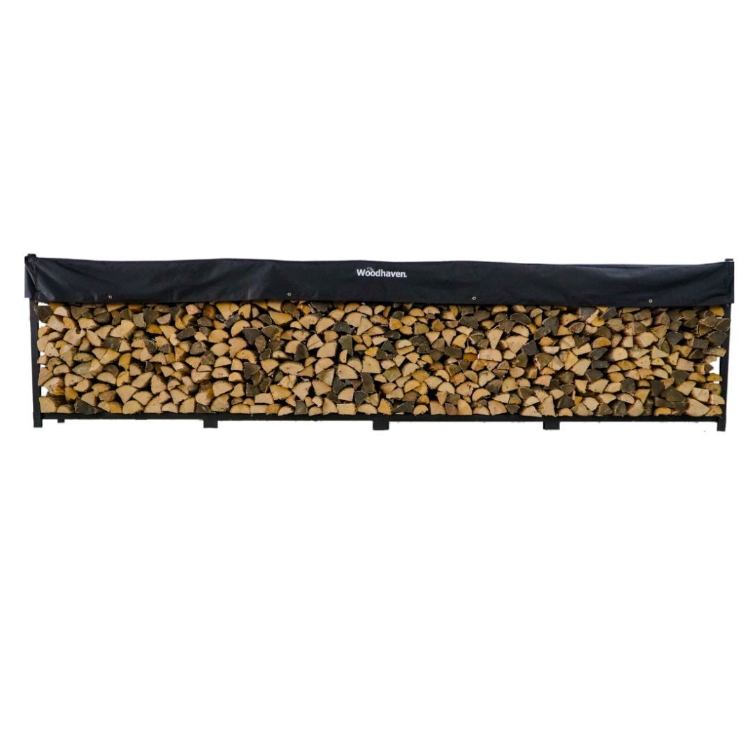 16 ft Steel Firewood Rack Holds 1 Full Cord Woodhaven
