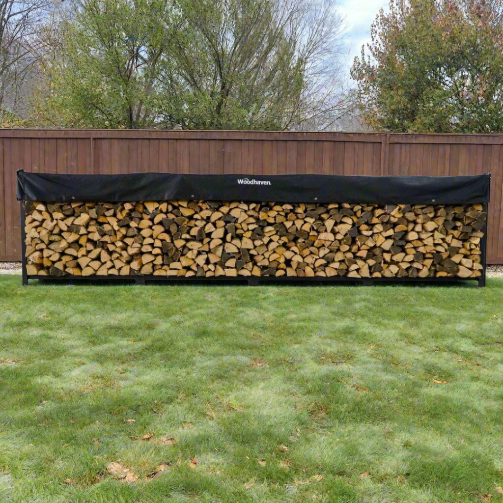 16 ft Steel Firewood Rack Holds 1 Full Cord Woodhaven