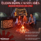 4 ft Steel Firewood Rack Holds 1/4 Cord Woodhaven
