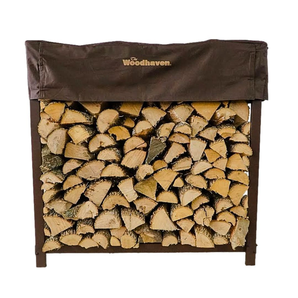 4 ft Steel Firewood Rack Holds 1/4 Cord Woodhaven