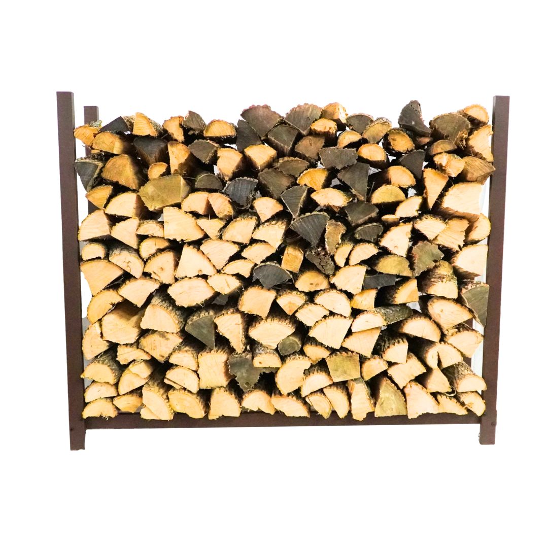4 ft Steel Firewood Rack Holds 1/4 Cord Woodhaven