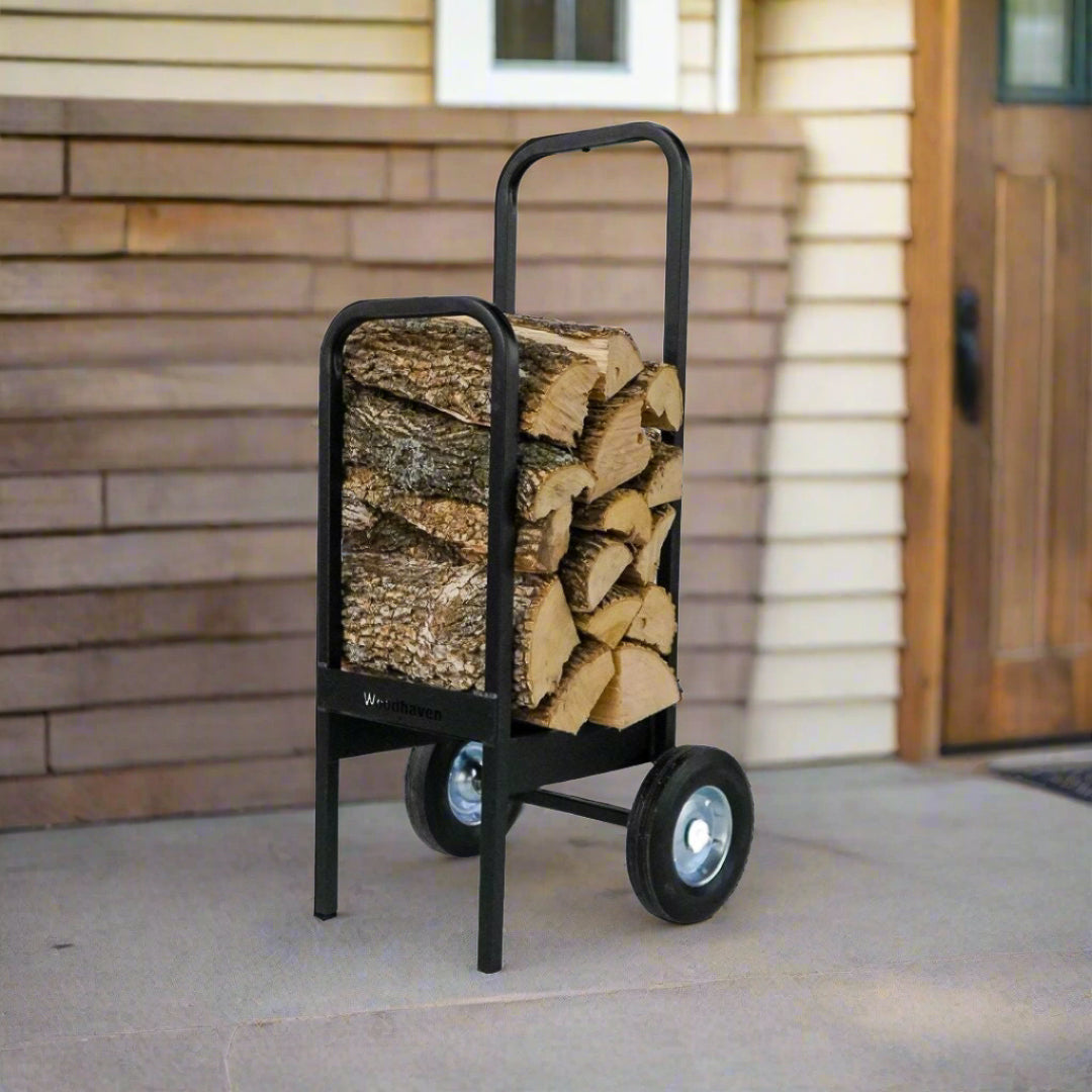 Firewood Cart   300 lb Capacity  USA Made Steel  Woodhaven