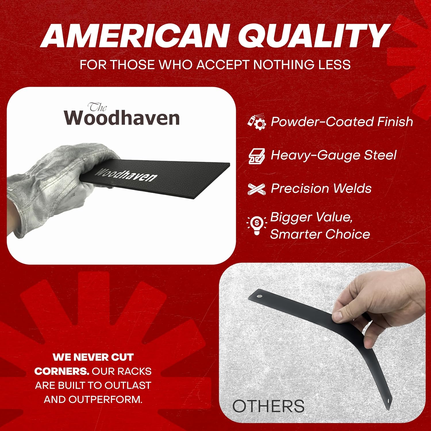 4 ft Steel Firewood Rack Holds 1/4 Cord Woodhaven