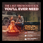 4 ft Steel Firewood Rack Holds 1/4 Cord Woodhaven