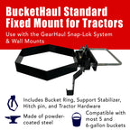 BucketHaul Fixed Mount for Tractors - GearHaul - BHFXDTS - S