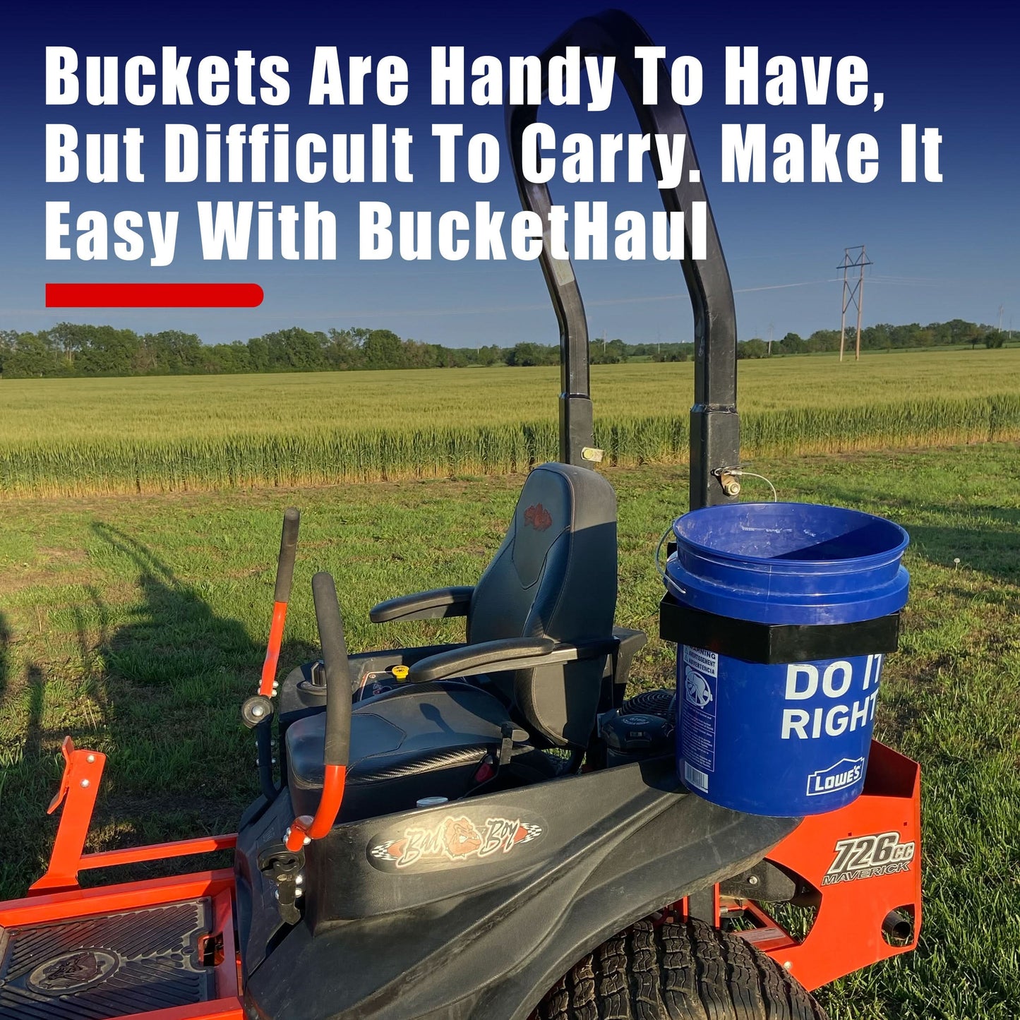 BucketHaul Fixed Mount for Tractors - GearHaul - BHFXDTS - S