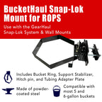BucketHaul Snap - Lok Rotating Mount for Tubing and ROPS - GearHaul - BHSLSRP