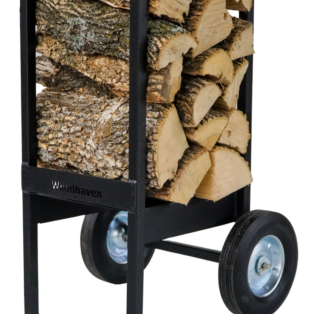 Firewood Cart   300 lb Capacity  USA Made Steel  Woodhaven