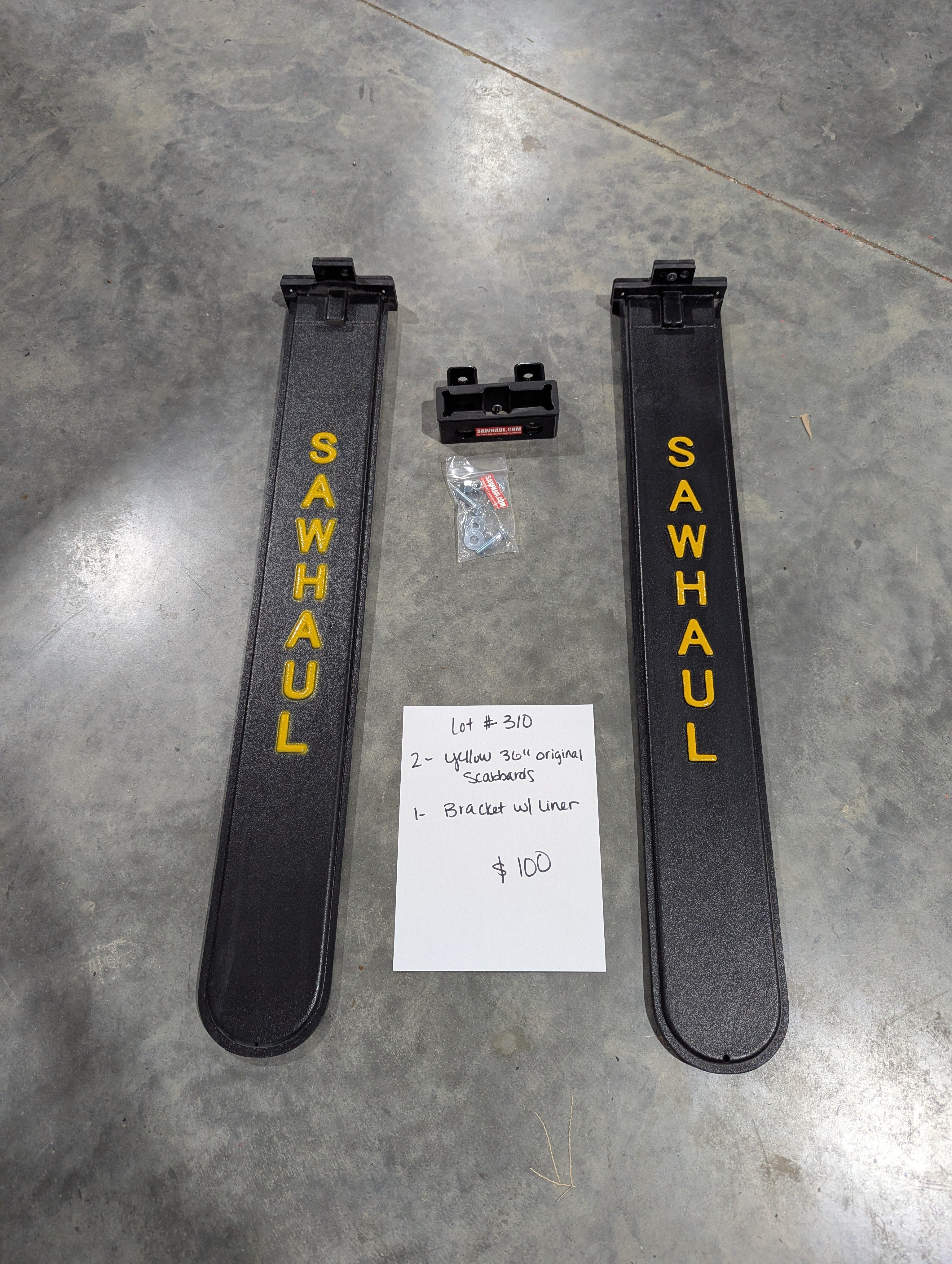 2 YELLOW 36" SCABBARDS BASE KIT LOT