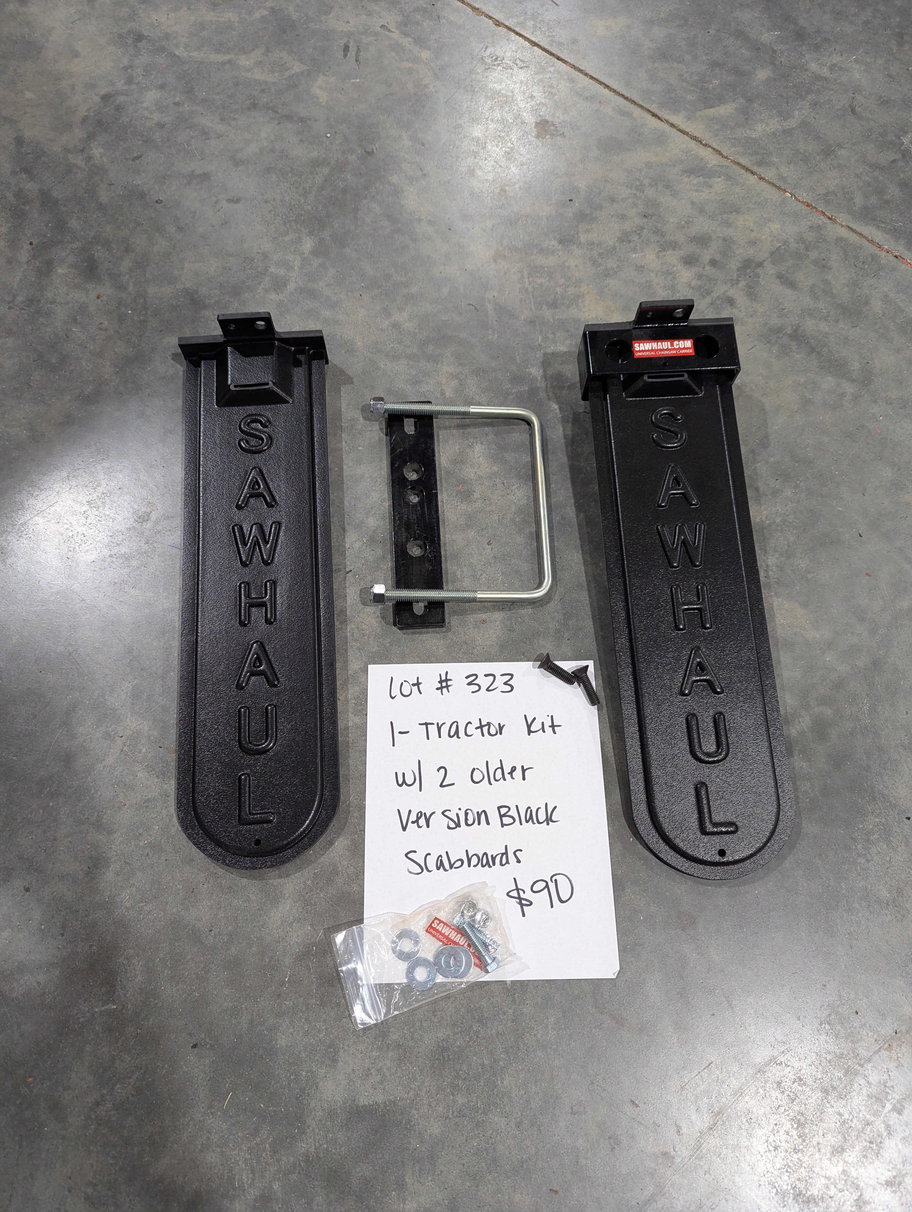 tractor kit lot with 2 black scabbards
