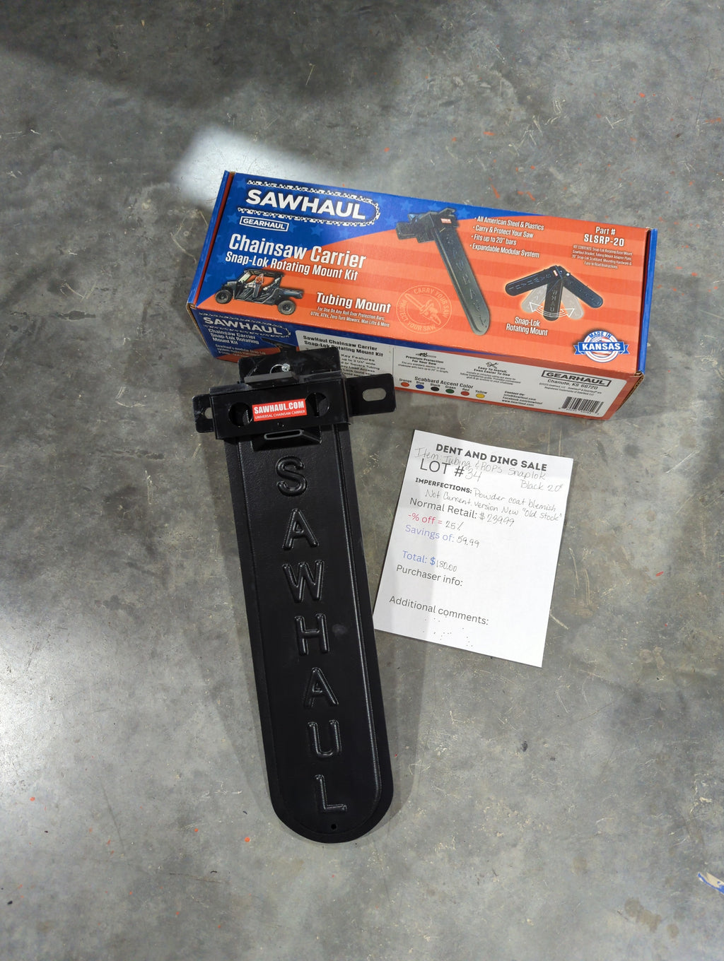 Closout Lot # 34-37 20" Black Snap-Lok Rotating Tubing and ROPS Kit