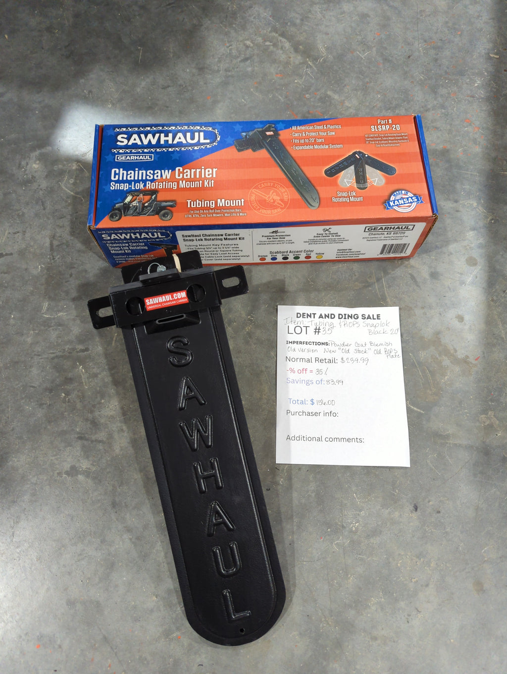 Closout Lot # 34-37 20" Black Snap-Lok Rotating Tubing and ROPS Kit