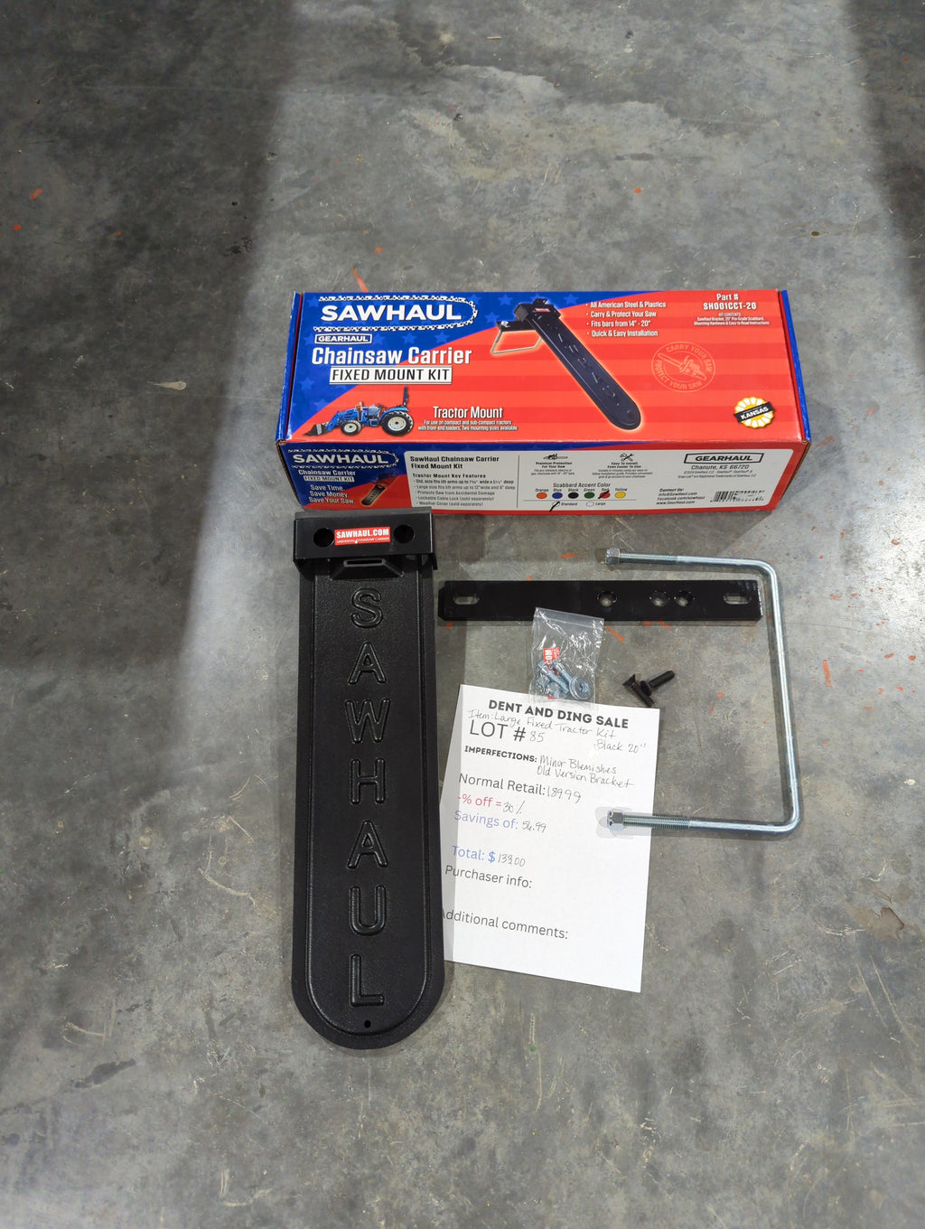CLOSEOUT Lot# 83-87 20" Black Large Fixed Tractor Kit