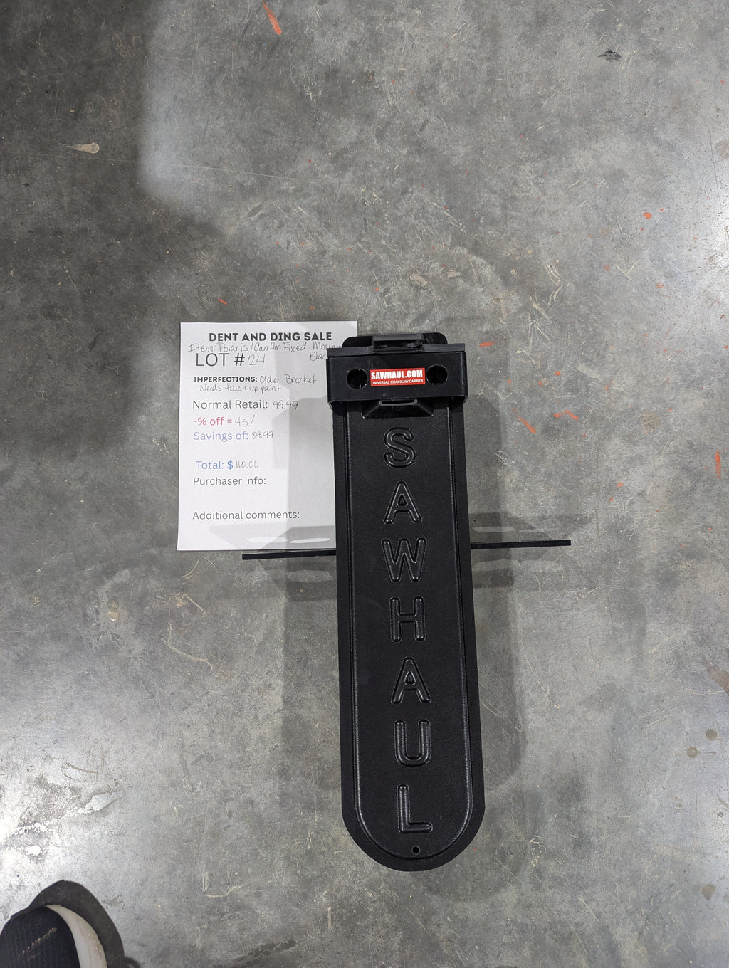 CLOSEOUT Lot #19-24 20" Black Fixed SawHaul for Polaris and Can-Am