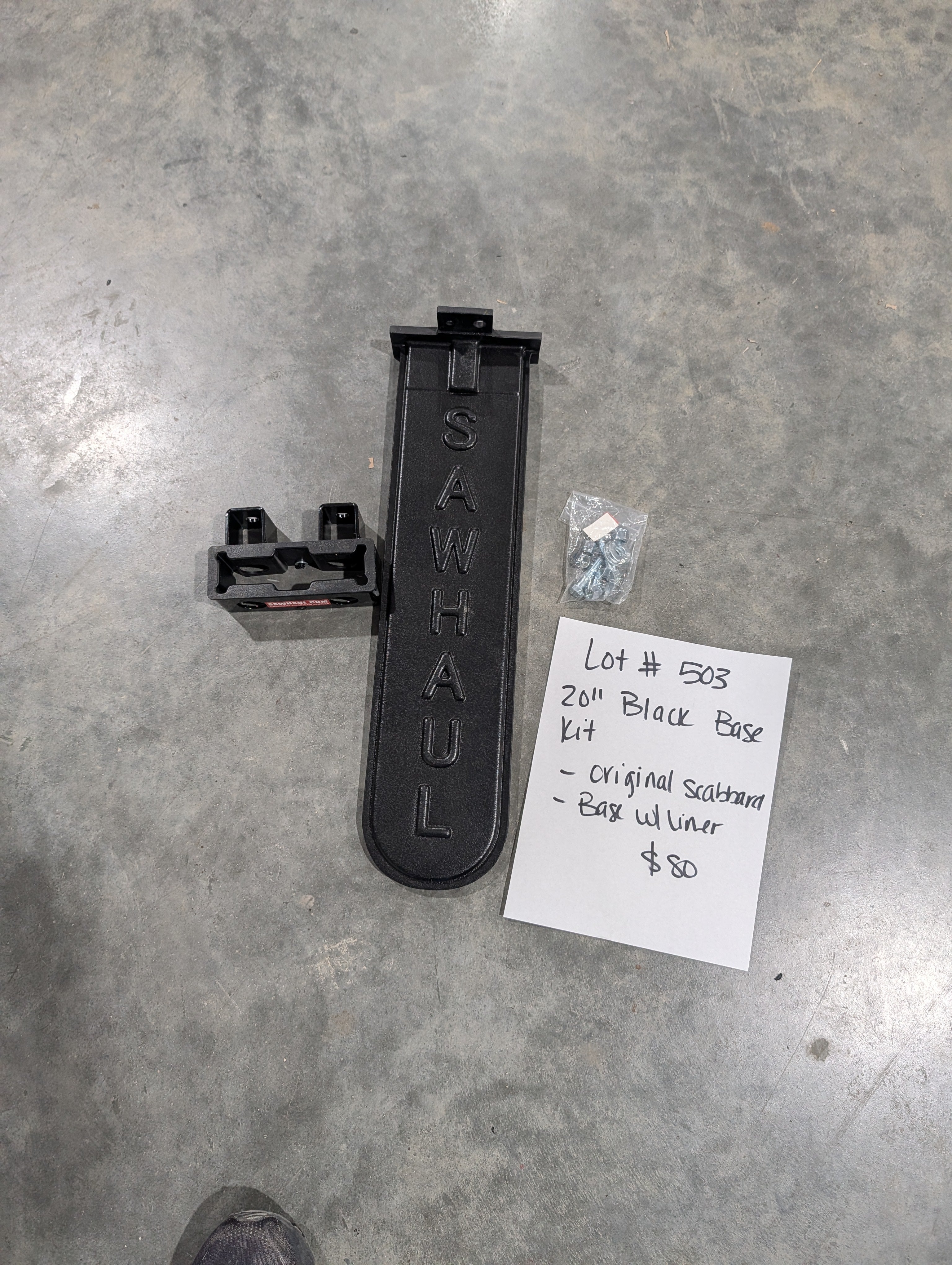 Closeout Lot #503 20" Black Base Kit with original scabbard