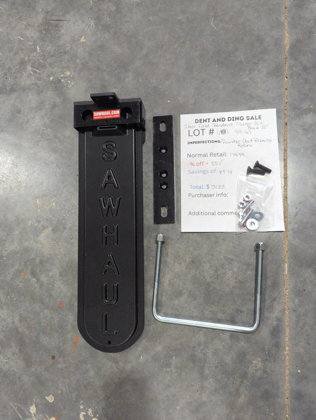CLOSEOUT Lot # 51 to 60B 20" Black Fixed Tractor Kit Hover Image