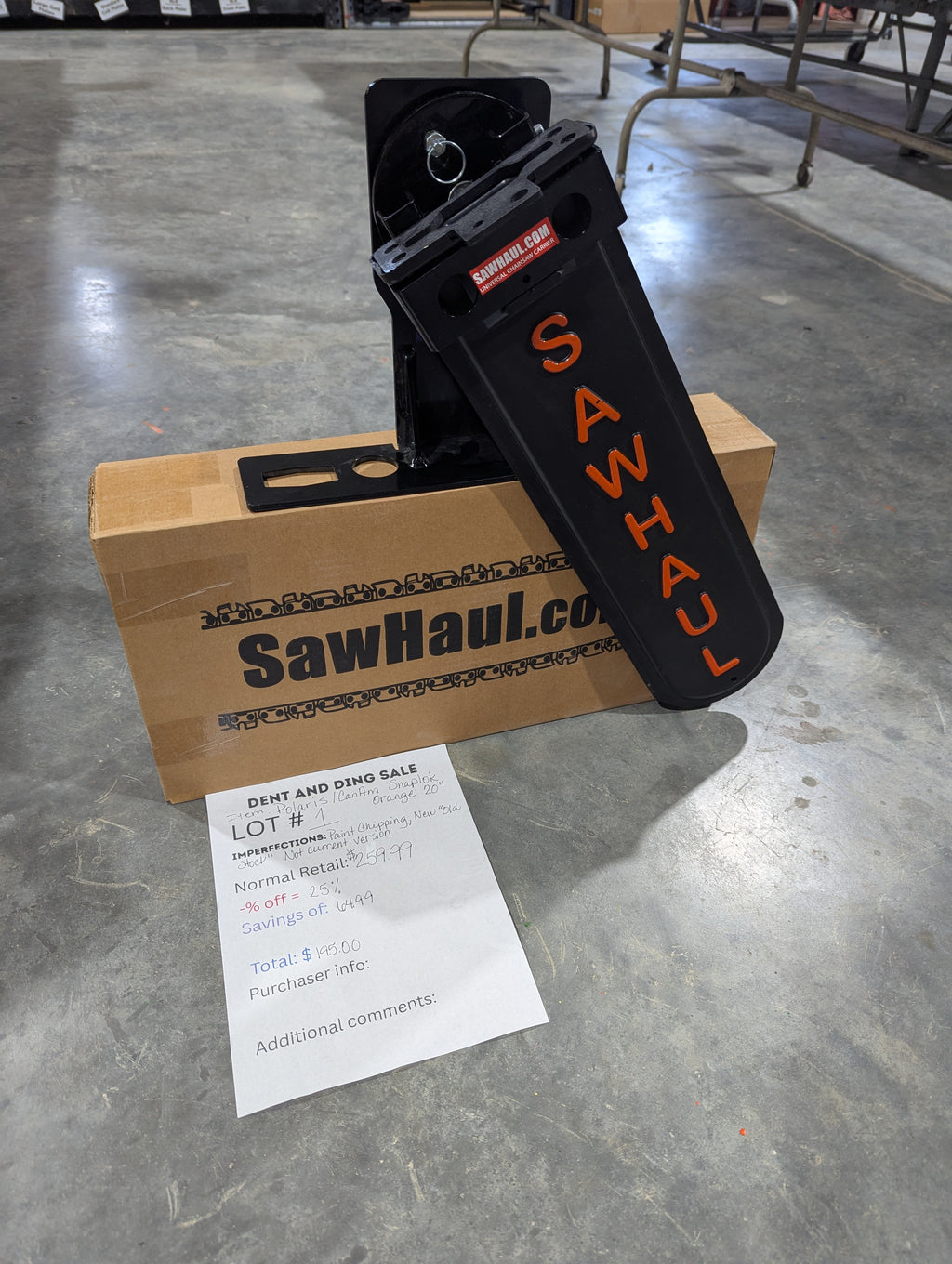 Closeout Lot 1-8 SawHaul for Polaris and Can Am
