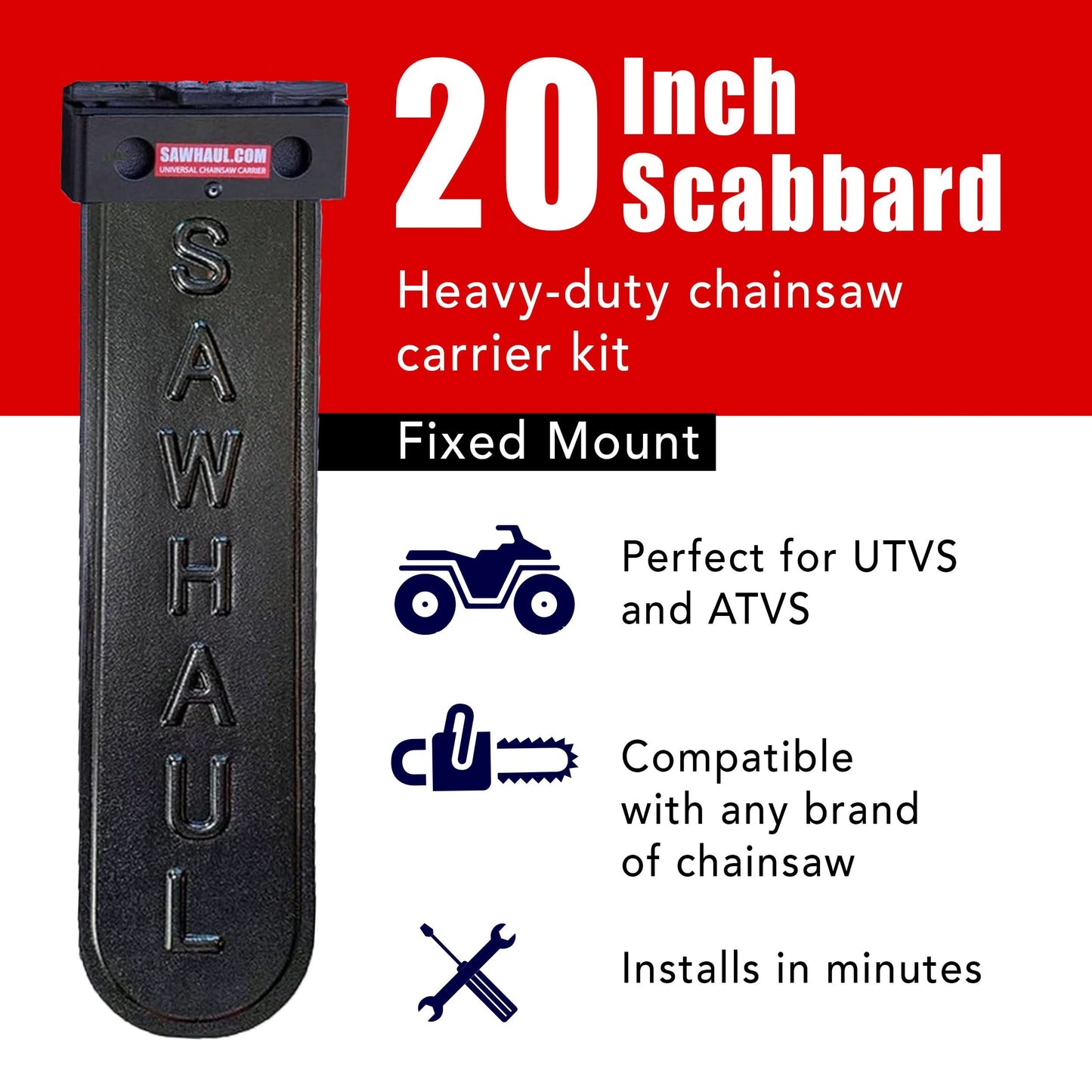 SawHaul Fixed Mount for Tubing and ROPS - GearHaul - SH003CCR - 20