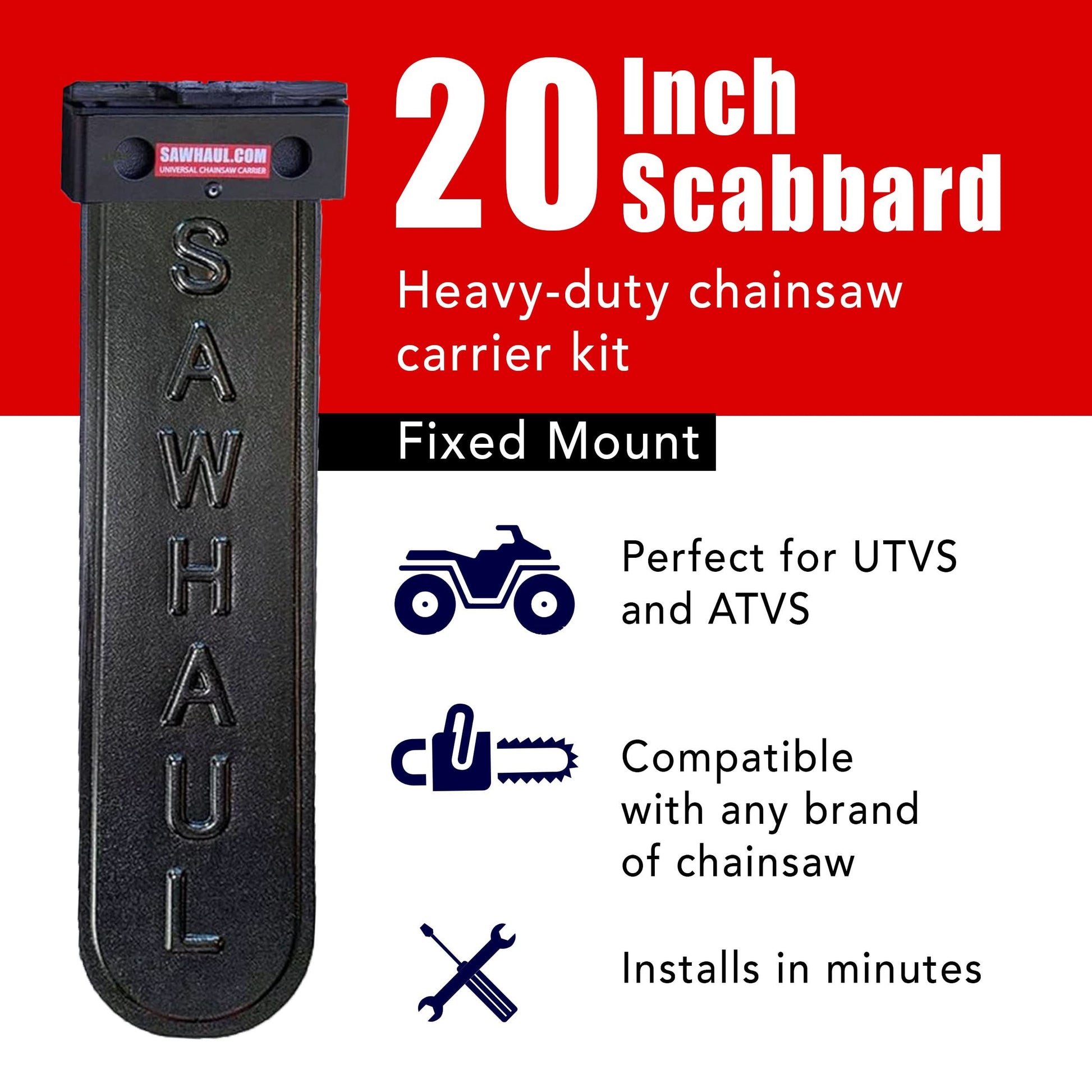 SawHaul Fixed Mount for Tubing and ROPS - GearHaul - SH003CCR - 20