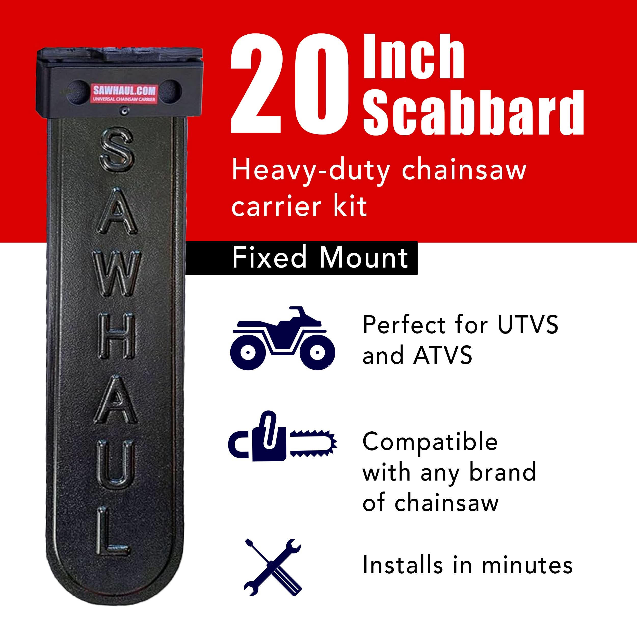 SawHaul Fixed Mount for Tubing and ROPS - GearHaul - SH003CCR - 20