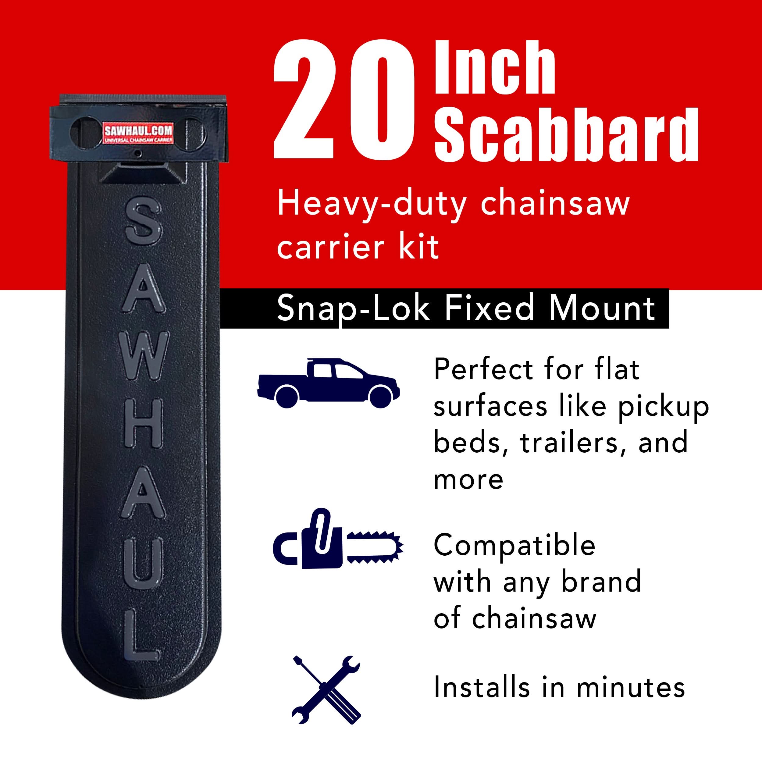 SawHaul Snap - Lok Rotating Mount Base with Scabbard - GearHaul - SLSBS - 20