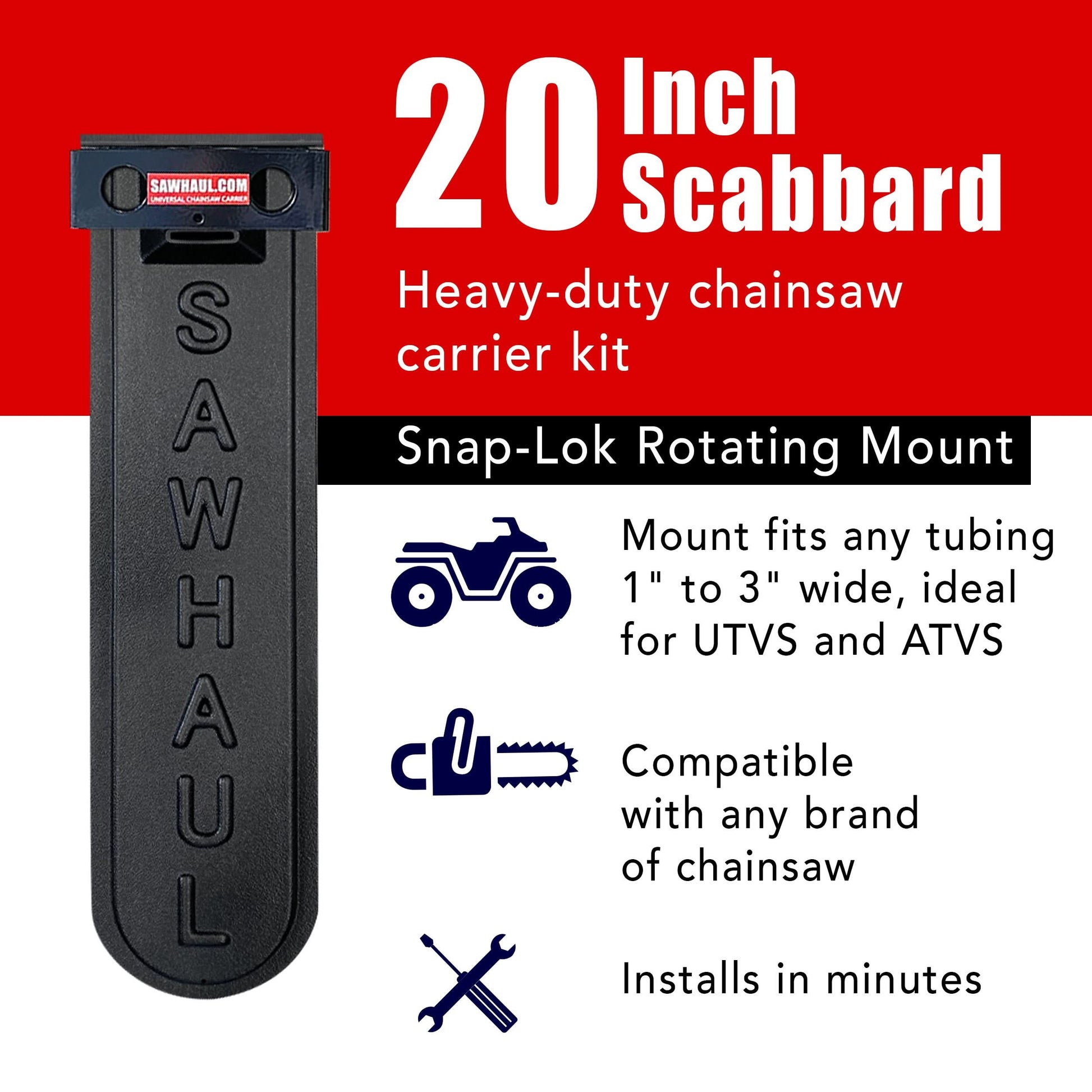 SawHaul Snap - Lok Rotating Mount for Tubing and ROPS - GearHaul - SLSRP - 20