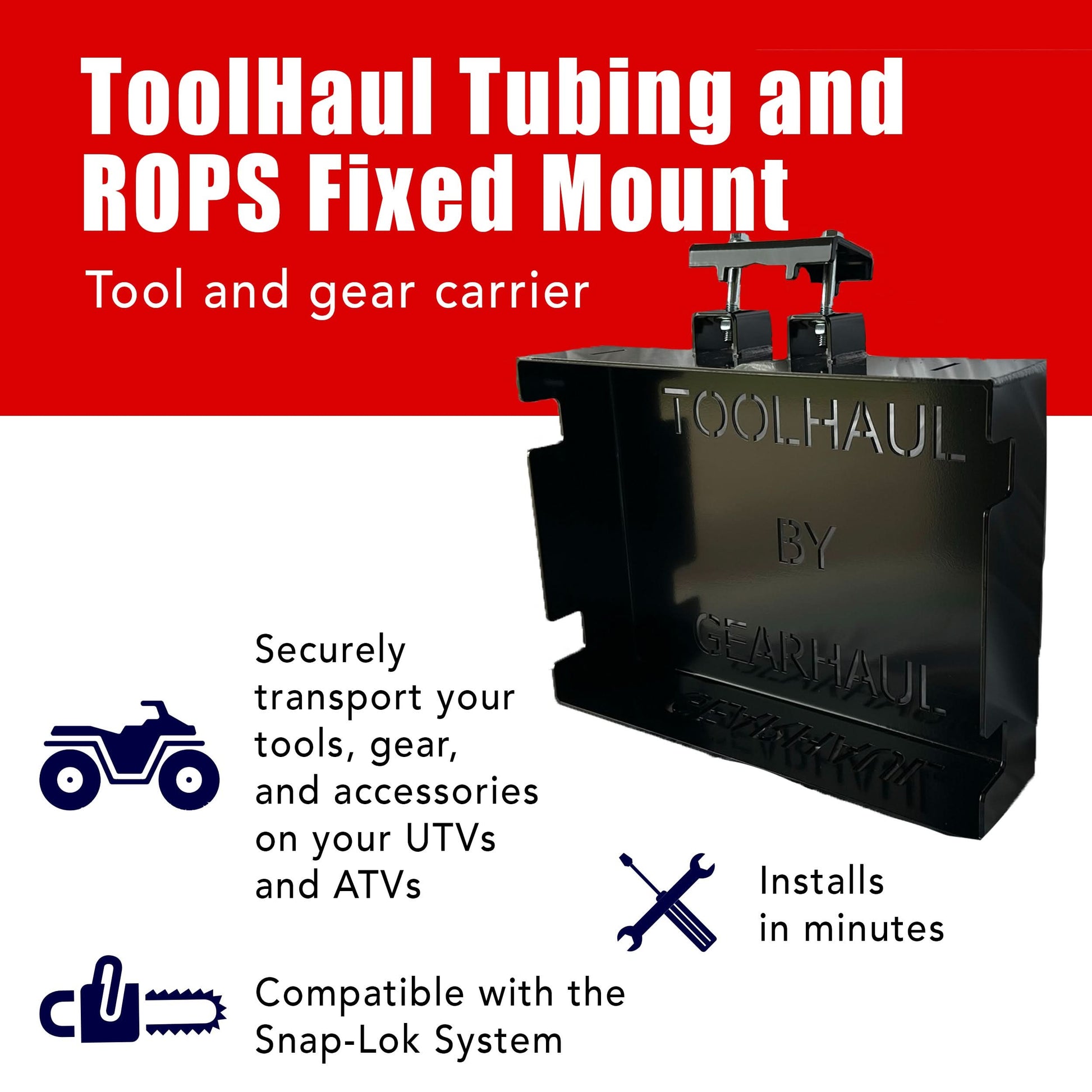 ToolHaul Fixed Mount for Tubing & ROPS - GearHaul - THFXDRP