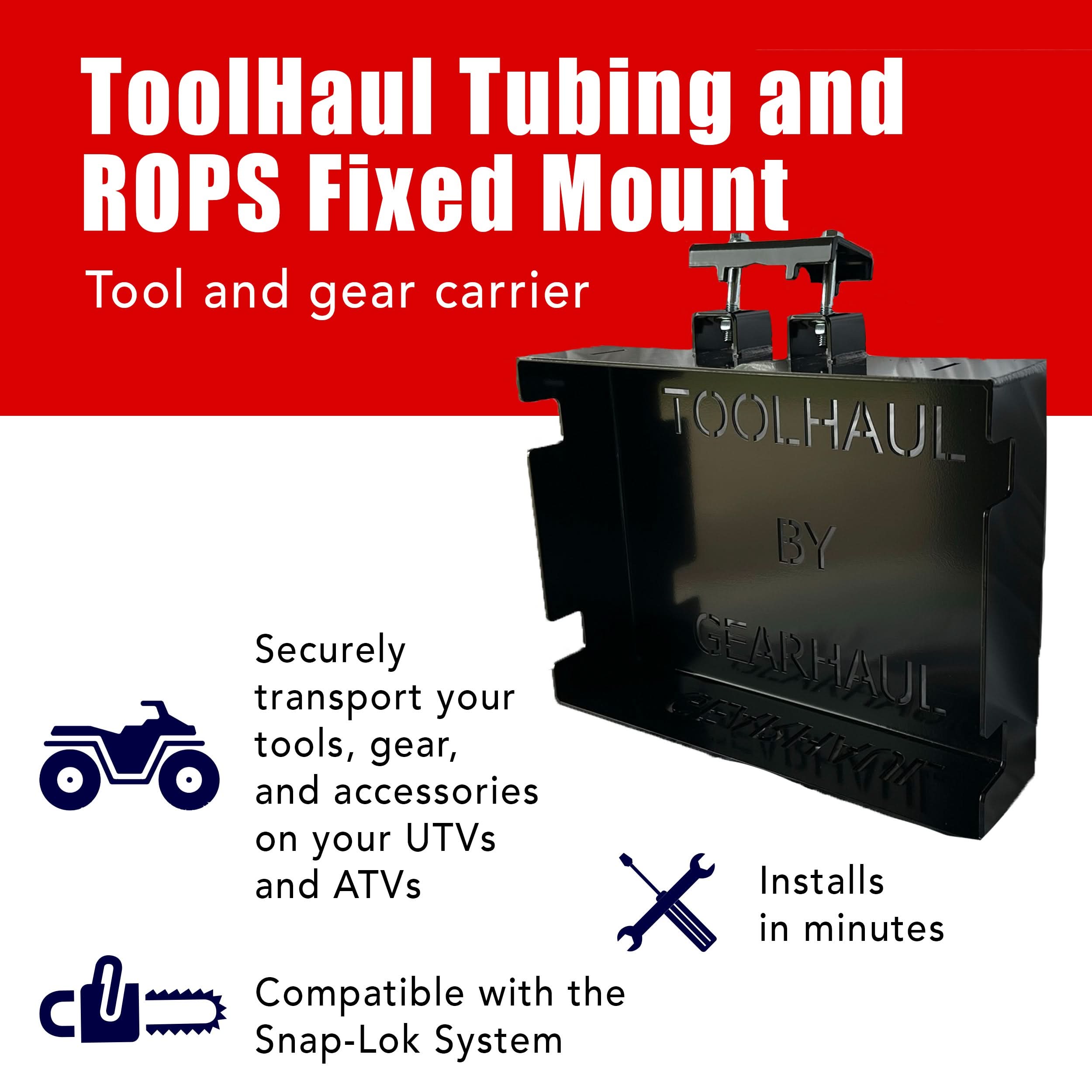 ToolHaul Fixed Mount for Tubing & ROPS - GearHaul - THFXDRP