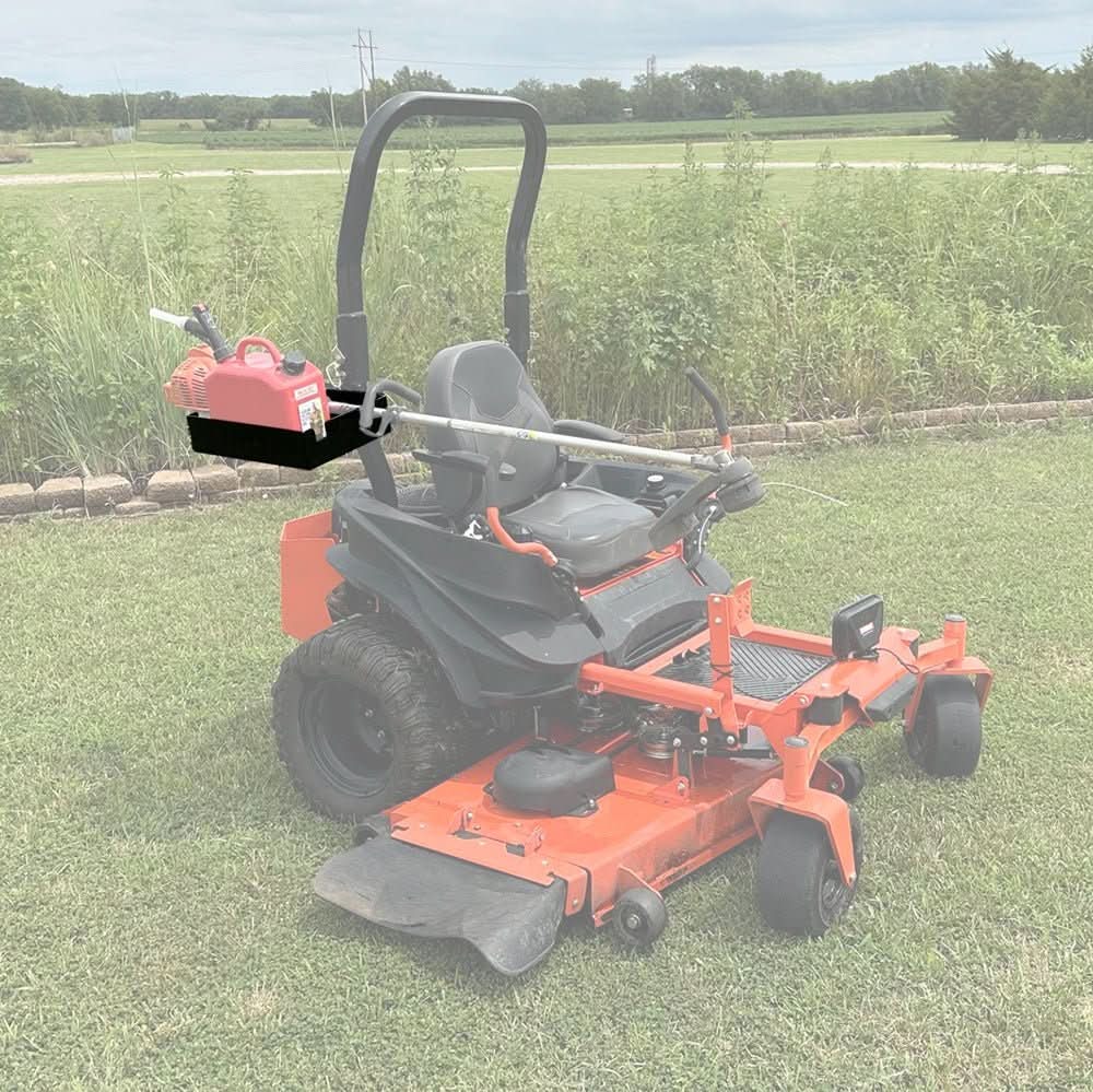 ToolHaul Fixed Mount for Tubing & ROPS  on an orange bad boy mower