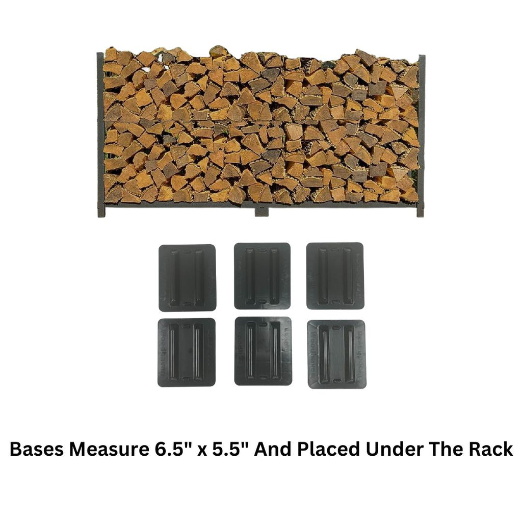 10 ft Steel Firewood Rack Holds 1/2 Cord Plus Woodhaven