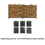 10 ft Steel Firewood Rack Holds 1/2 Cord Plus Woodhaven