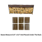 10 ft Steel Firewood Rack Holds 1/2 Cord Plus Woodhaven