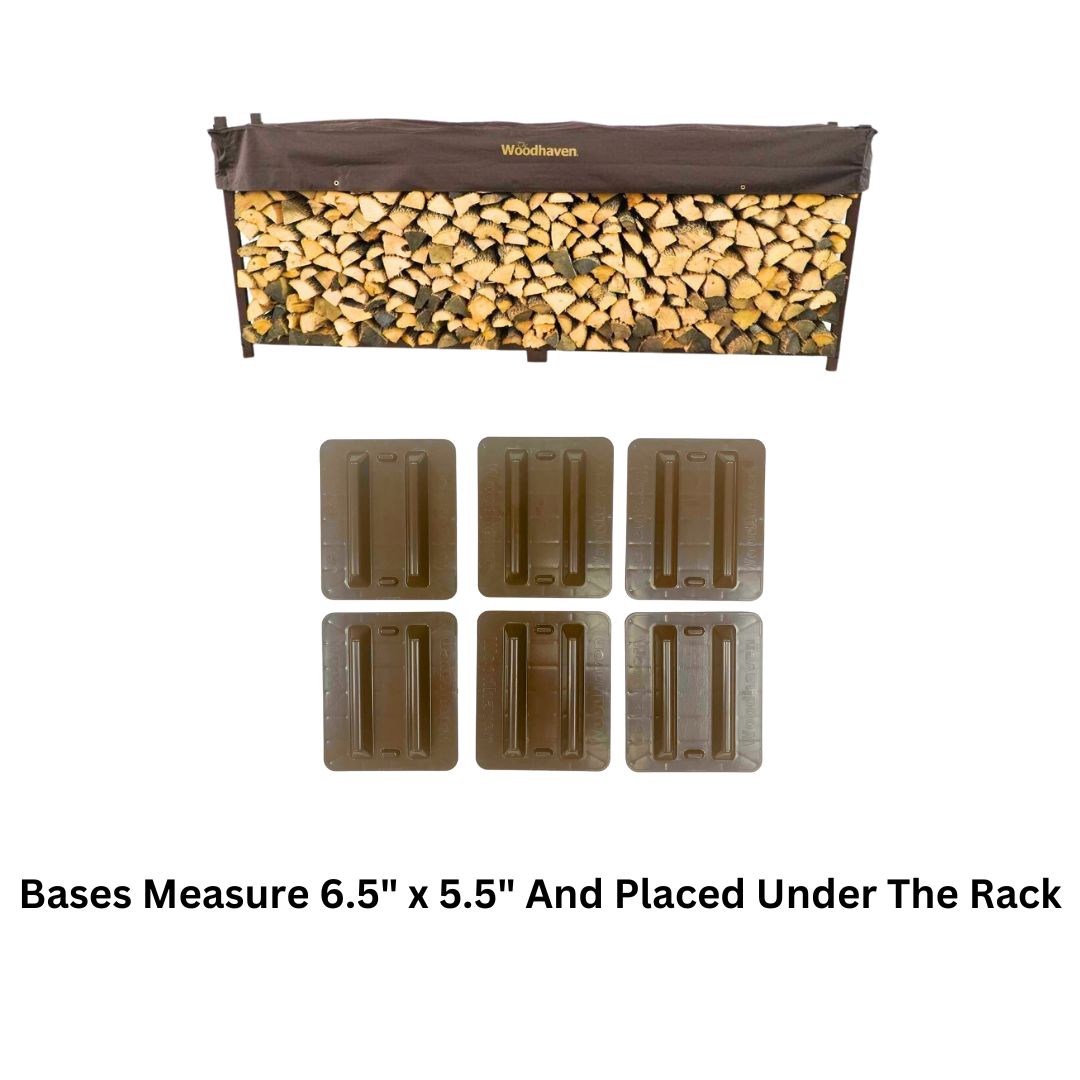 10 ft Steel Firewood Rack Holds 1/2 Cord Plus Woodhaven