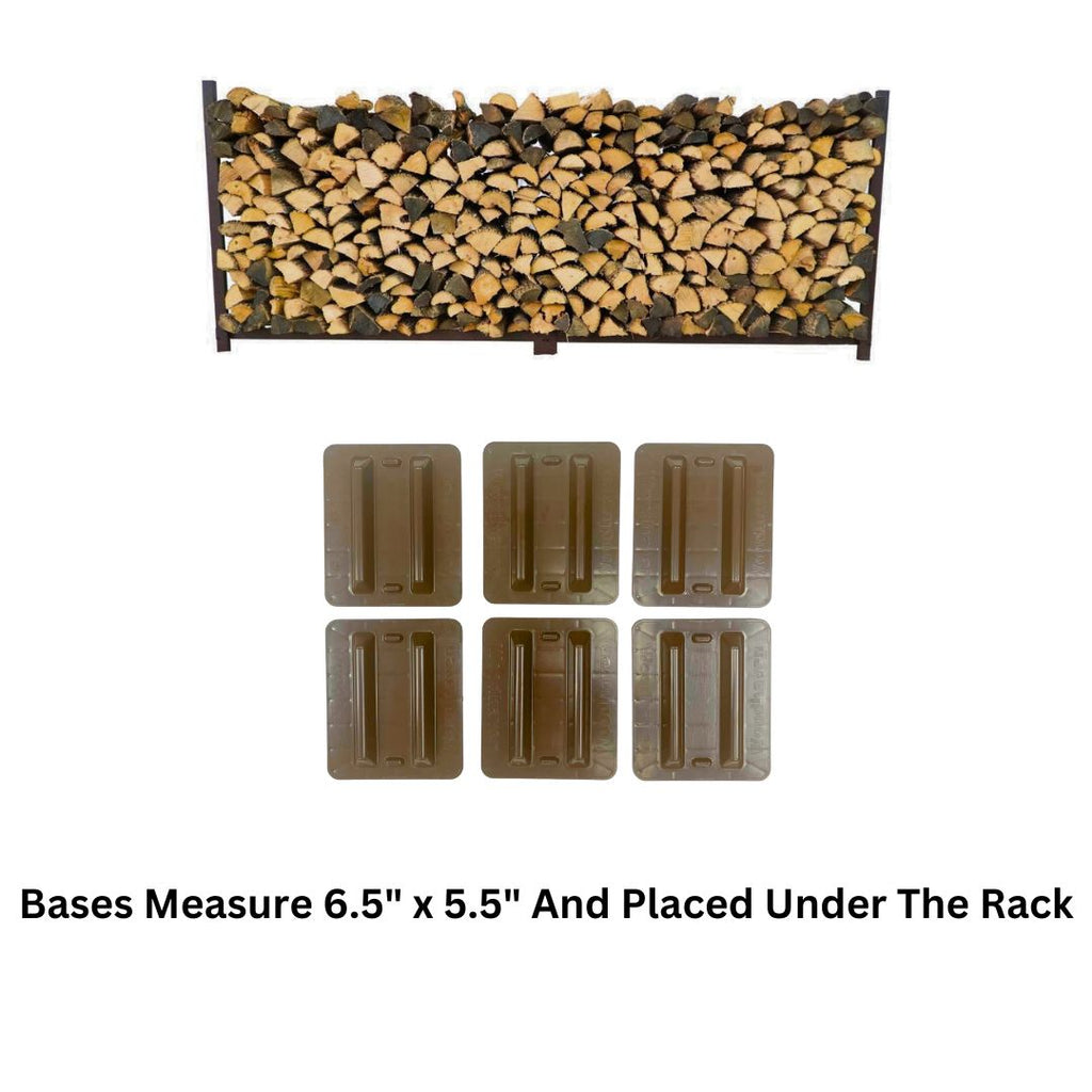 10 ft Steel Firewood Rack Holds 1/2 Cord Plus Woodhaven