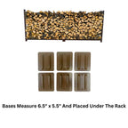 10 ft Steel Firewood Rack Holds 1/2 Cord Plus Woodhaven
