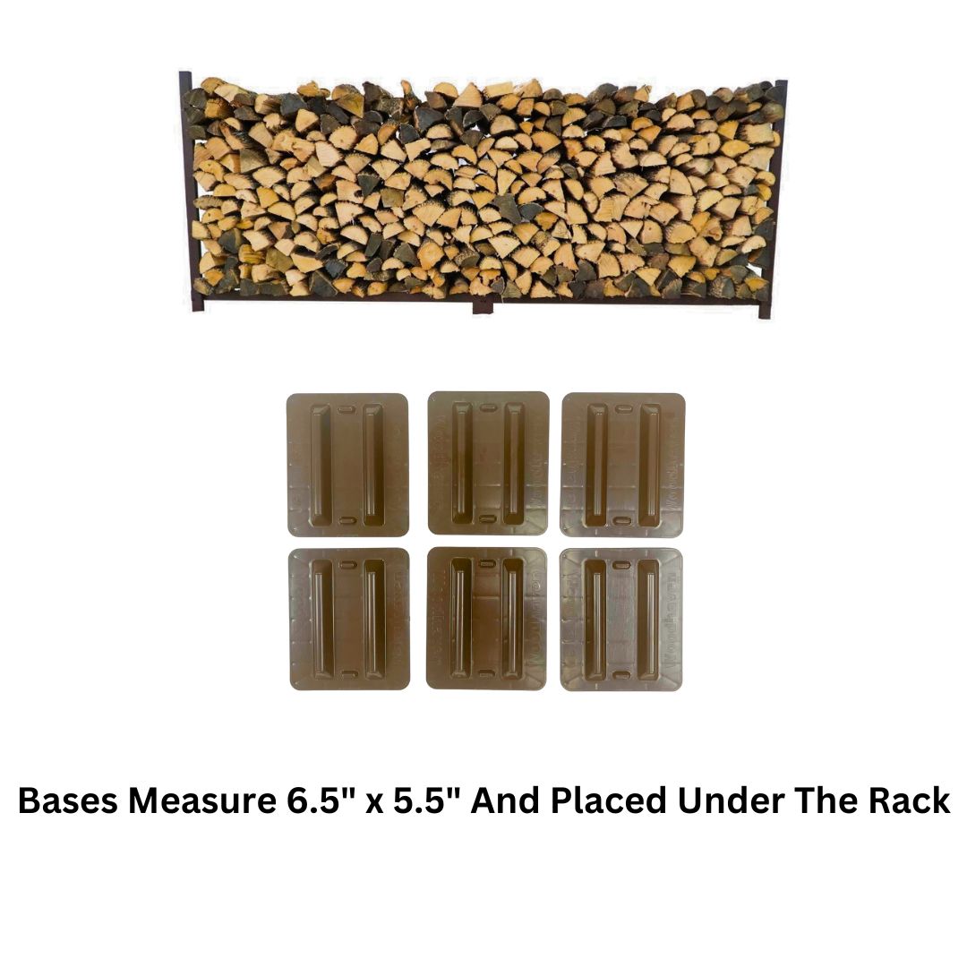 10 ft Steel Firewood Rack Holds 1/2 Cord Plus Woodhaven