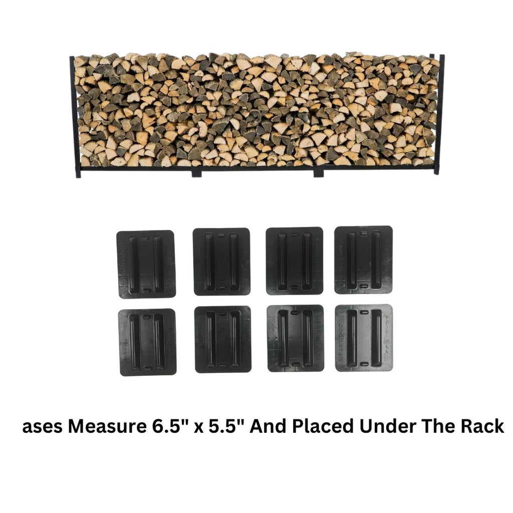 12 ft Steel Firewood Rack Holds 3/4 Cord Woodhaven