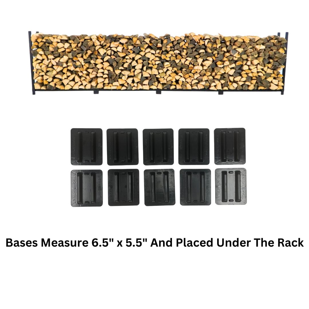 16 ft Steel Firewood Rack Holds 1 Full Cord Woodhaven