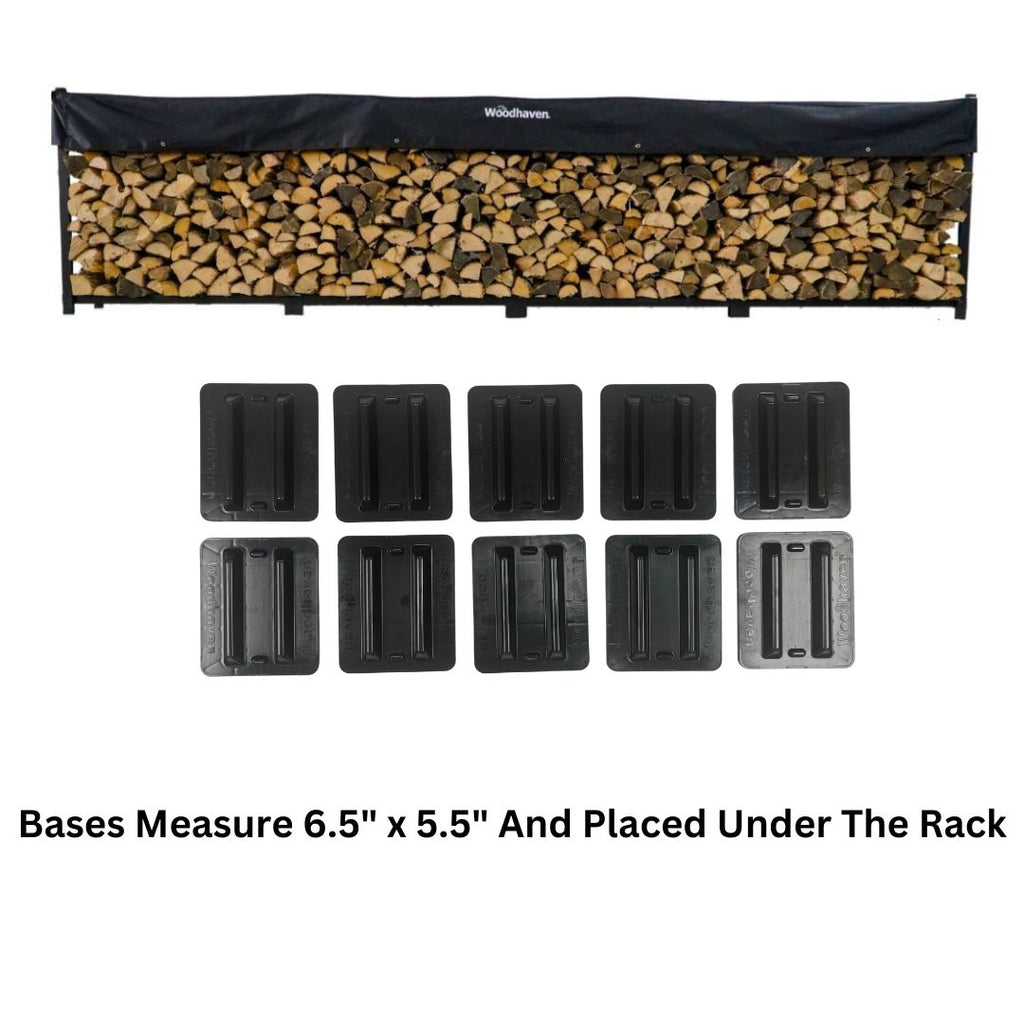 16 ft Steel Firewood Rack Holds 1 Full Cord Woodhaven