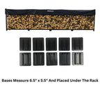 16 ft Steel Firewood Rack Holds 1 Full Cord Woodhaven