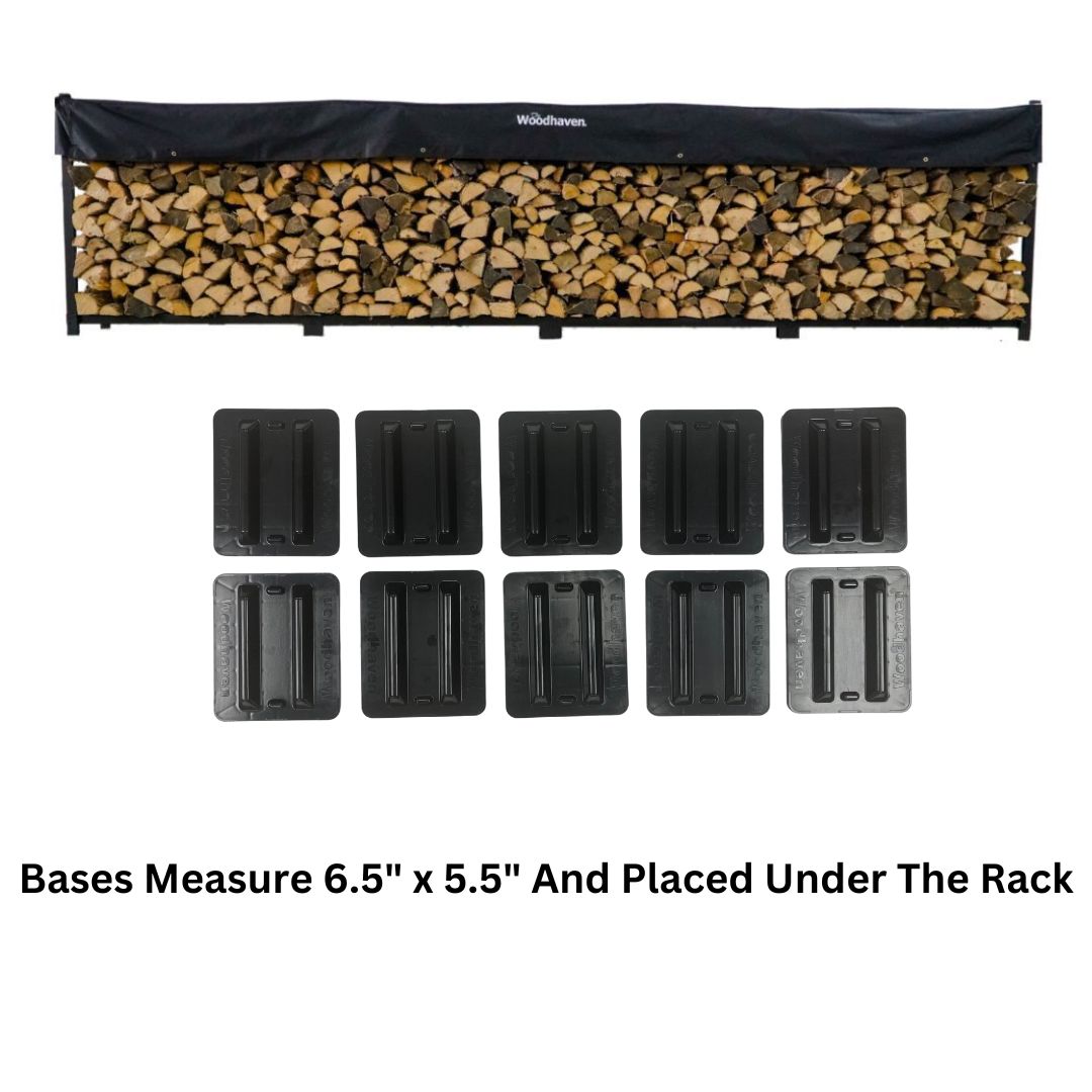 16 ft Steel Firewood Rack Holds 1 Full Cord Woodhaven