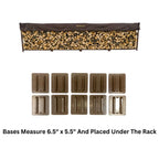 16 ft Steel Firewood Rack Holds 1 Full Cord Woodhaven