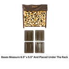 3 ft Steel Firewood Rack Holds 1/8 Cord Woodhaven