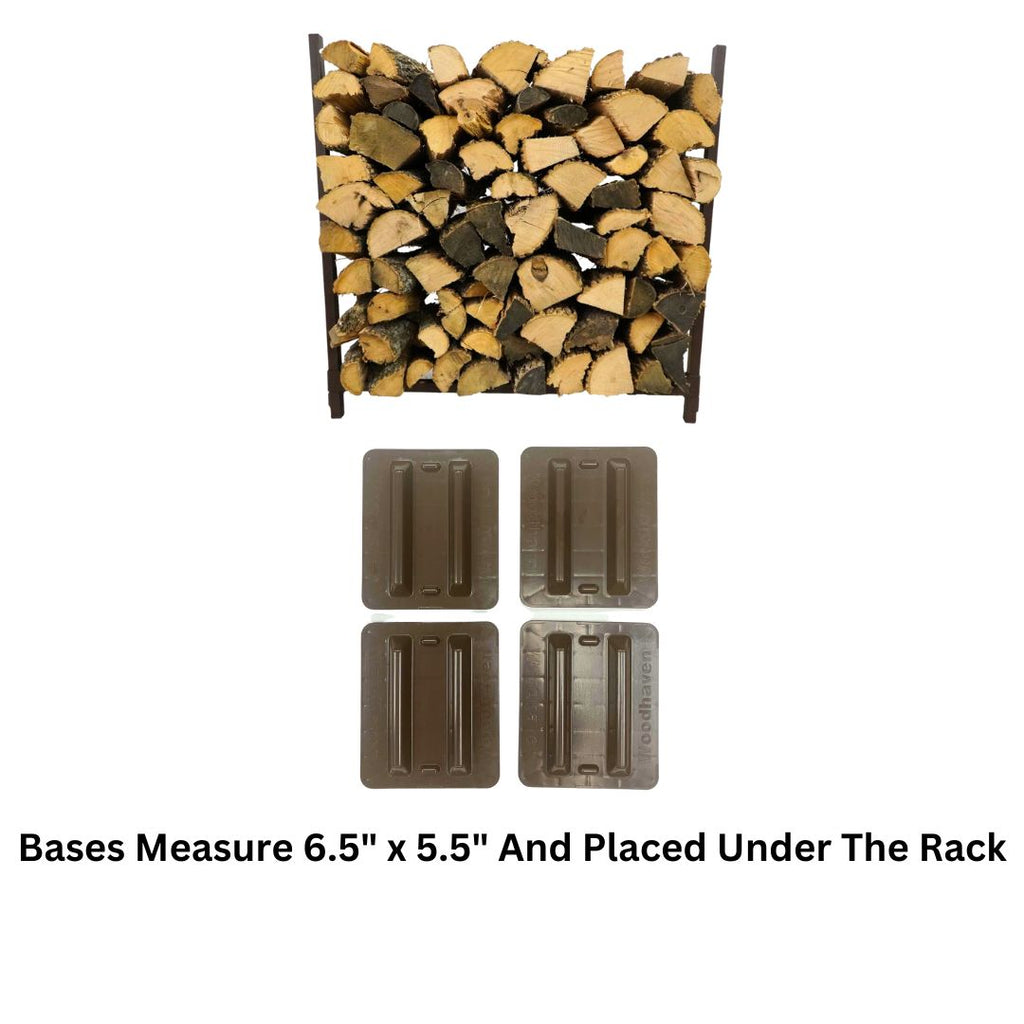 3 ft Steel Firewood Rack Holds 1/8 Cord Woodhaven