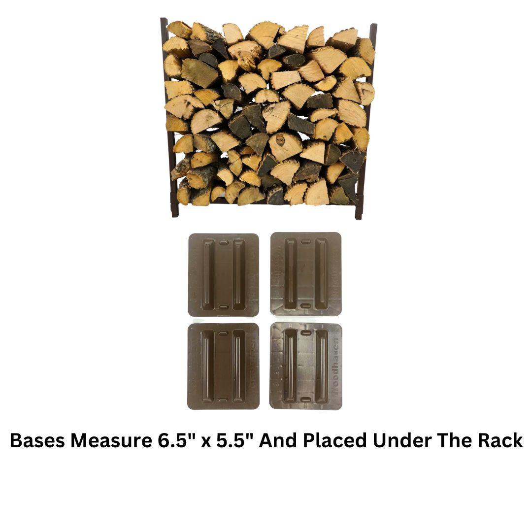 3 ft Steel Firewood Rack Holds 1/8 Cord Woodhaven