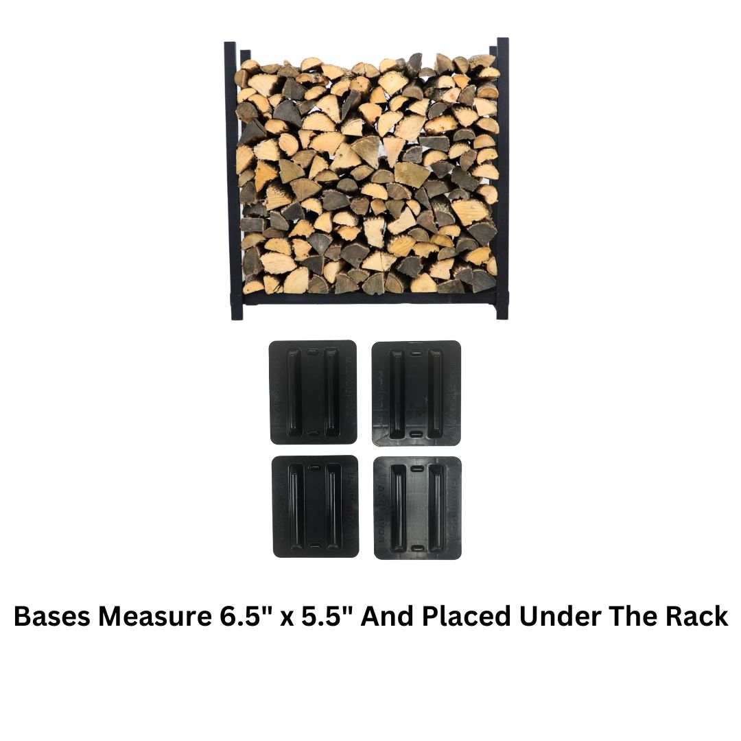 4 ft Steel Firewood Rack Holds 1/4 Cord Woodhaven